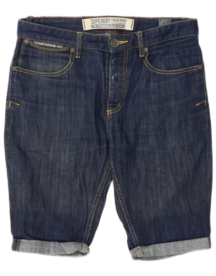 Superdry Mens Denim Shorts W32 Medium Blue Cotton