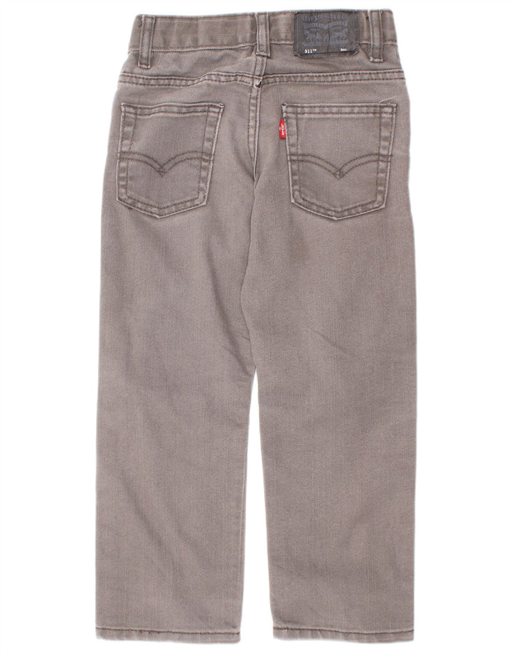 Levi's Boys 511 Distressed Slim Jeans 4-5 Years W22 L18 Grey Cotton