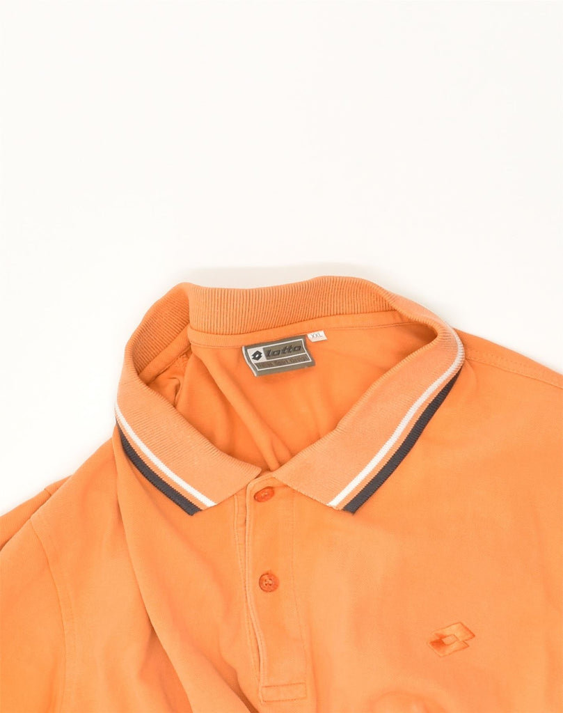 LOTTO Mens Polo Shirt 2XL Orange Cotton | Vintage Lotto | Thrift | Second-Hand Lotto | Used Clothing | Messina Hembry 