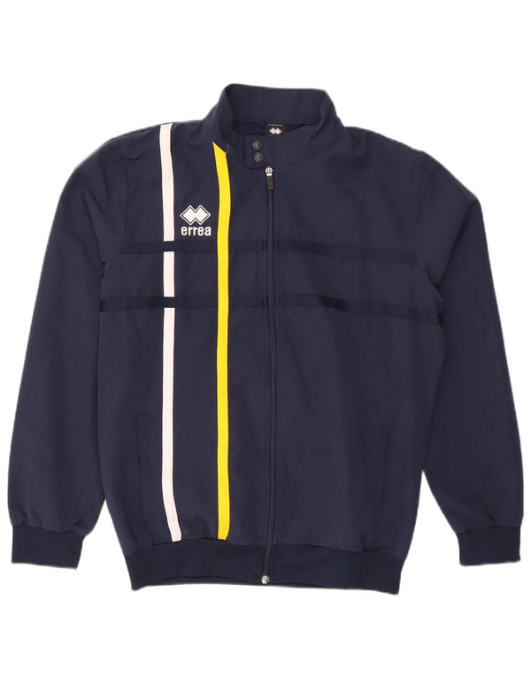 Errea Mens Bomber Jacket UK 40 Large Navy Blue Striped Polyester