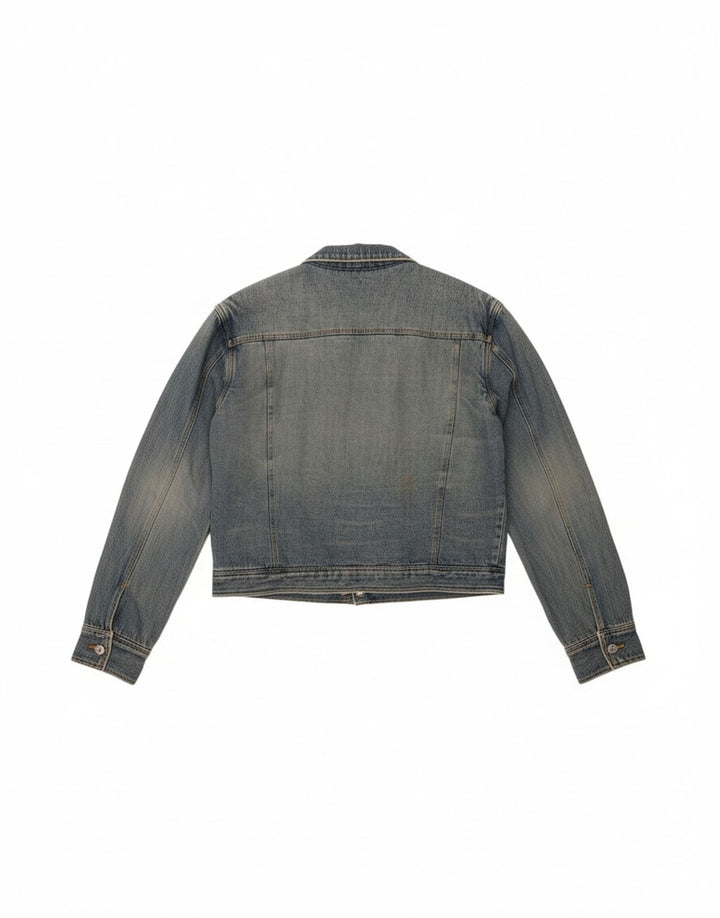 SASCH Mens Denim Sherpa Jacket UK 42 XL Blue Cotton Vintage Sasch and Second-Hand Sasch from Messina Hembry 