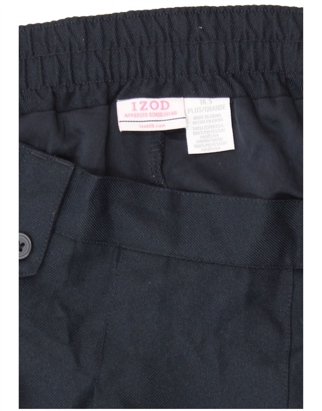 Izod Womens Pleated Mini Skirt UK 16 2XL W32  Navy Blue Polyester