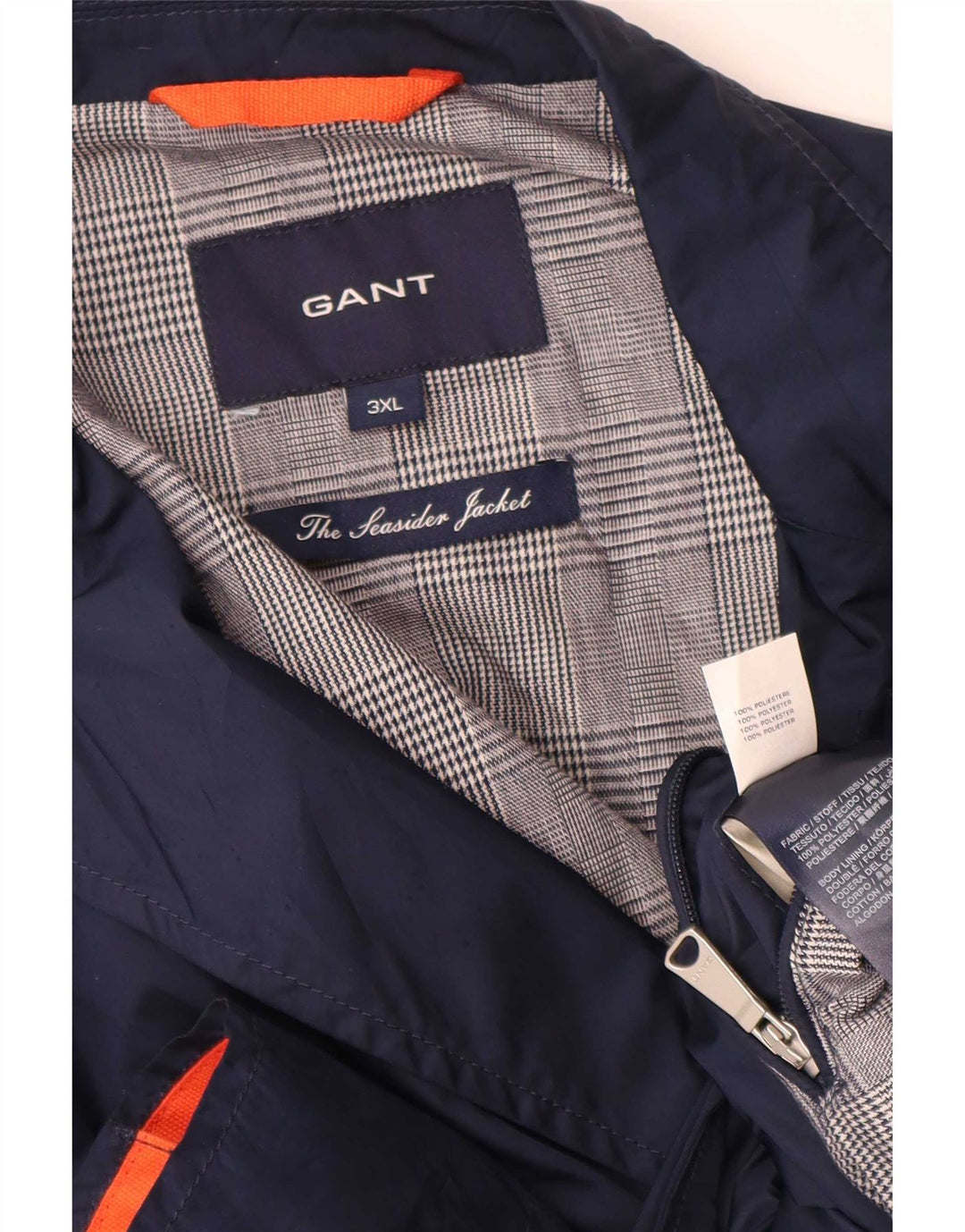 Gant Mens 2 Button Blazer Jacket UK 46 3XL Navy Blue Polyester
