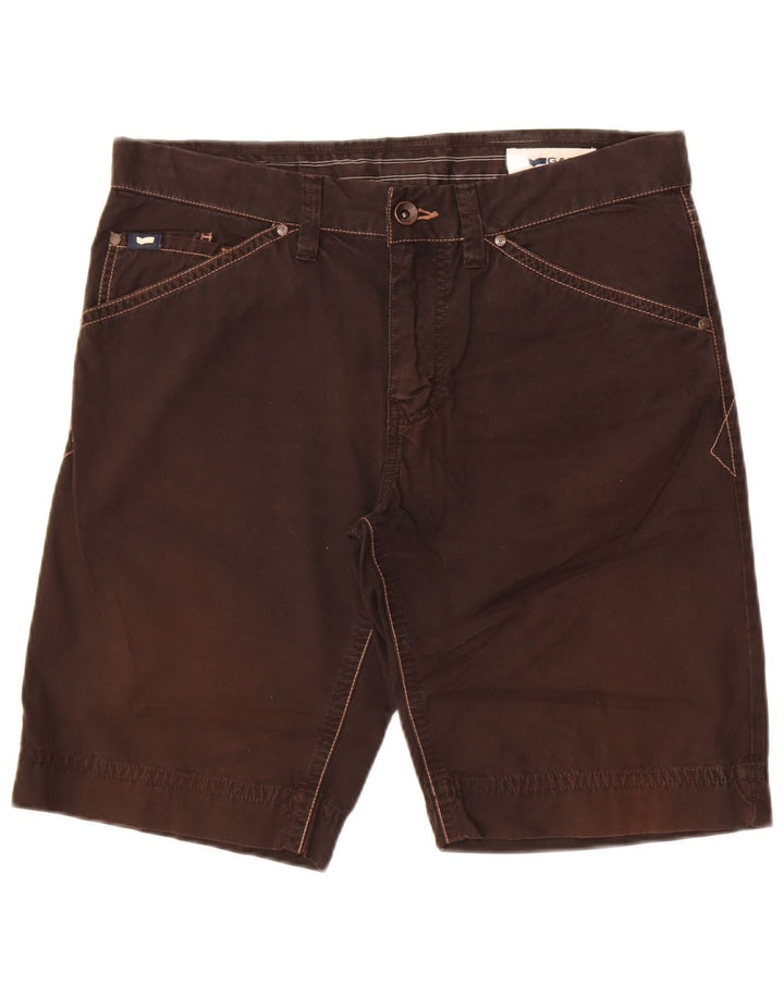 Gas Mens Chino Shorts W34 Large Black Cotton