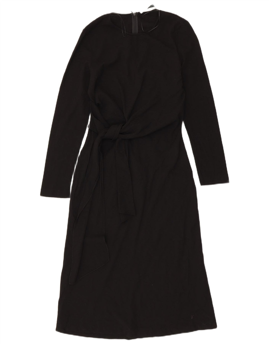 ZARA Womens Long Sleeve Maxi Dress UK 12 Medium Black Wool