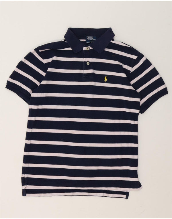 Polo Ralph Lauren Boys Polo Shirt 12-13 Years Medium Navy Blue Striped