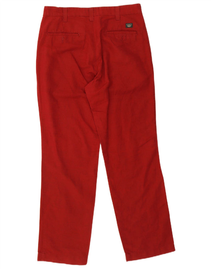 Dockers Mens Khakis Straight Chino Trousers W33 L32 Red