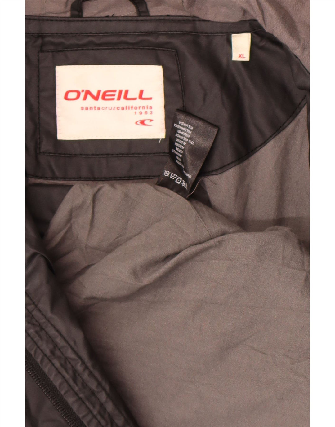 O'Neill Womens Hooded Rain Jacket UK 18 XL Black Cotton