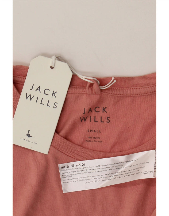 Jack Wills Mens T-Shirt Top Small Pink Cotton