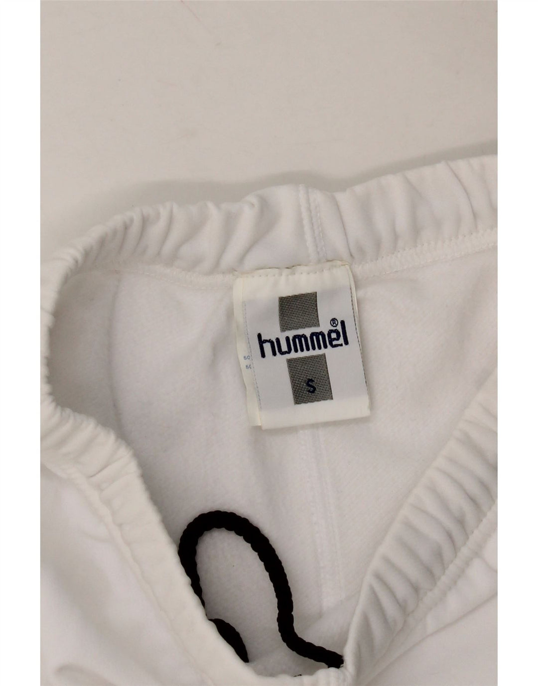 HUMMEL Womens Graphic Sport Shorts UK 10 Small  White Polyester Vintage Hummel and Second-Hand Hummel from Messina Hembry 