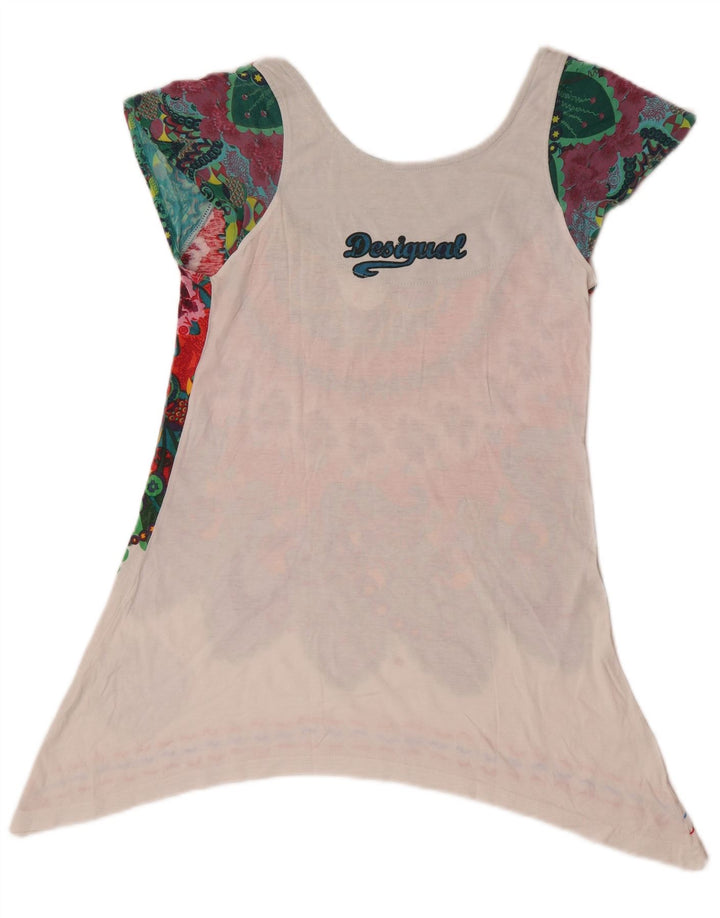 Desigual Womens Asymmetric Tunic Top UK 12 Medium Multicoloured