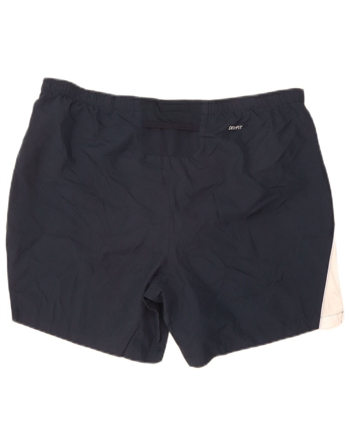 Nike Mens Dri Fit Sport Shorts Medium  Navy Blue Colourblock Polyester