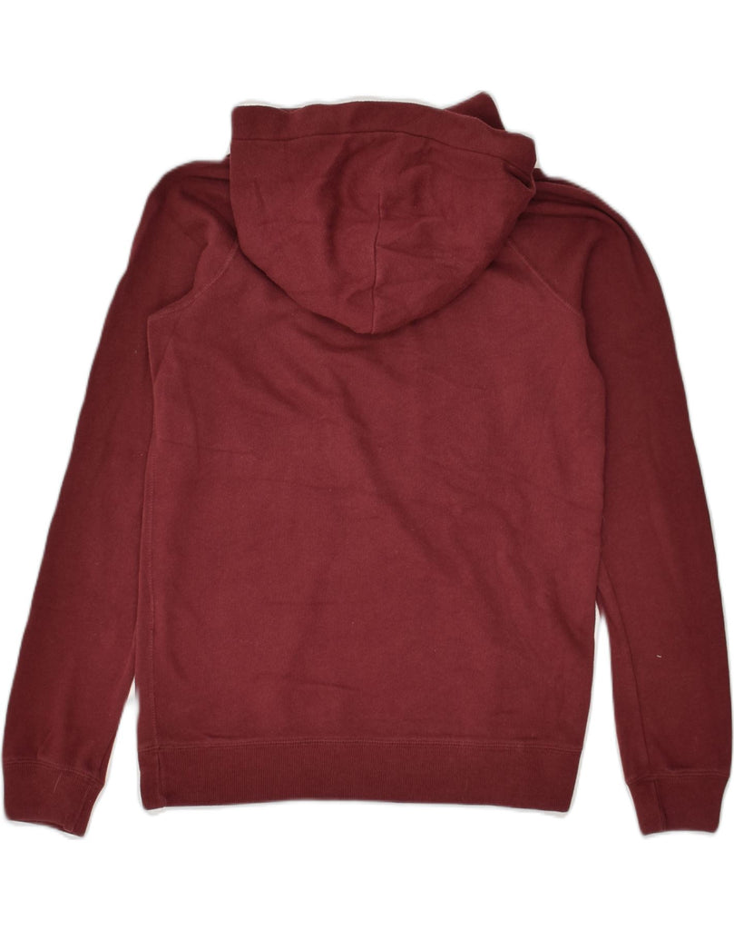 JACK WILLS Womens Loose Fit Graphic Hoodie Jumper UK 6 XS  Burgundy Cotton | Vintage Jack Wills | Thrift | Second-Hand Jack Wills | Used Clothing | Messina Hembry 