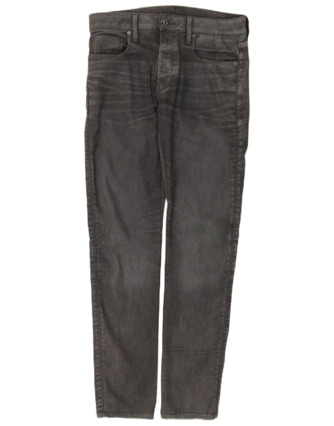 G-Star Mens 3301 Slim Jeans W31 L34 Grey Cotton