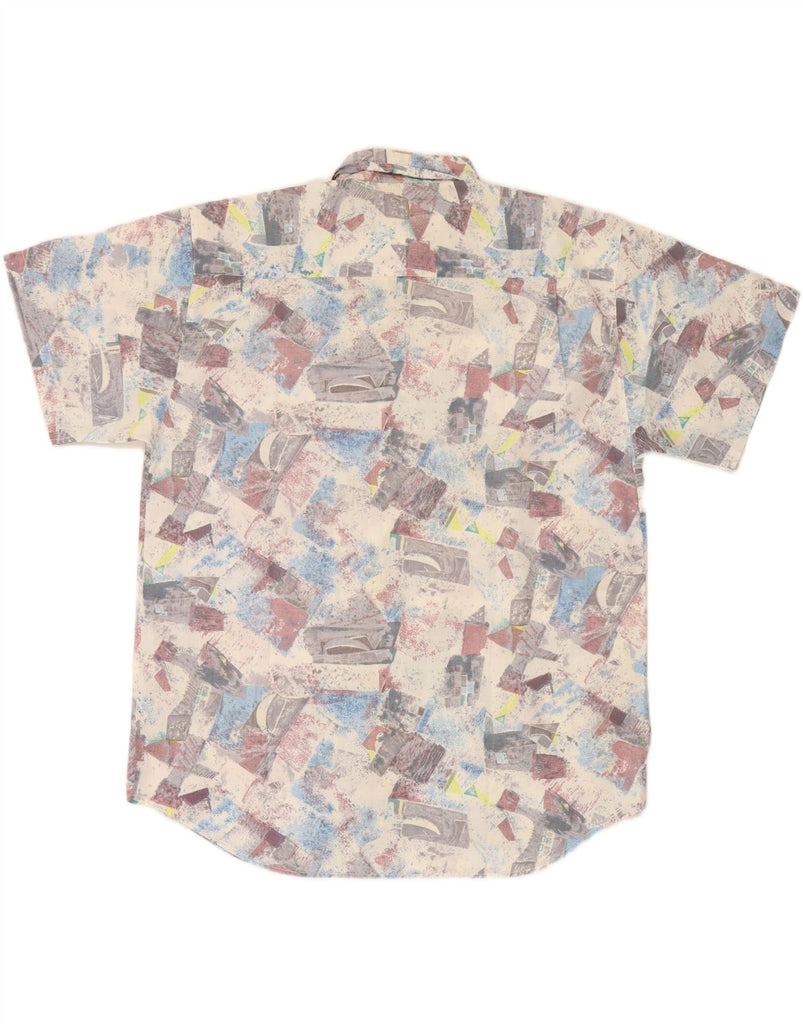 VINTAGE Mens Short Sleeve Shirt Large Multicoloured Geometric Polyester Vintage Vintage and Second-Hand Vintage from Messina Hembry 