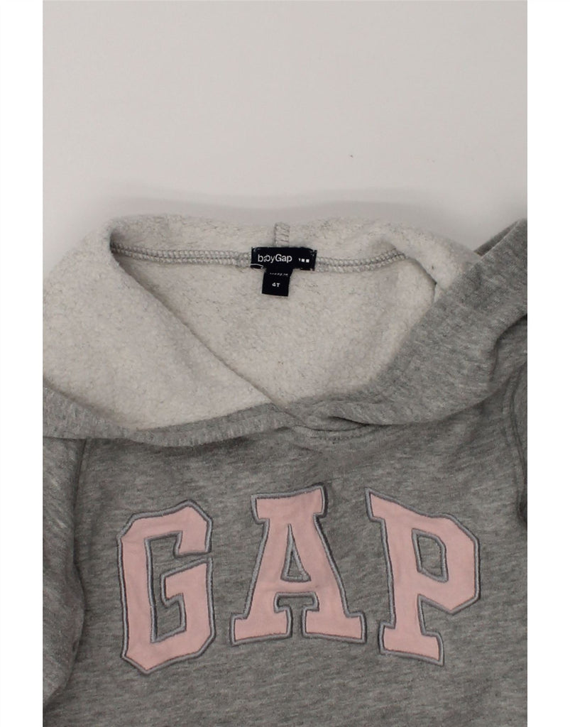 GAP Girls Graphic Hoodie Jumper 3-4 Years Grey Cotton | Vintage Gap | Thrift | Second-Hand Gap | Used Clothing | Messina Hembry 