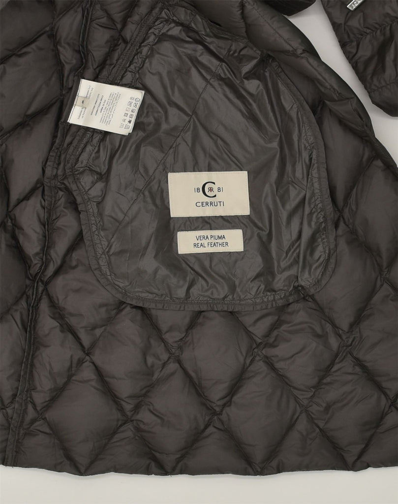 CERRUTI Womens Double Breasted Padded Coat IT 40 Small Black | Vintage Cerruti | Thrift | Second-Hand Cerruti | Used Clothing | Messina Hembry 