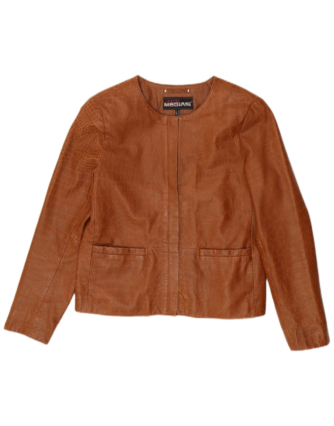 Giorgio Mobiani Womens Jacket UK 12 Medium Brown Animal Print