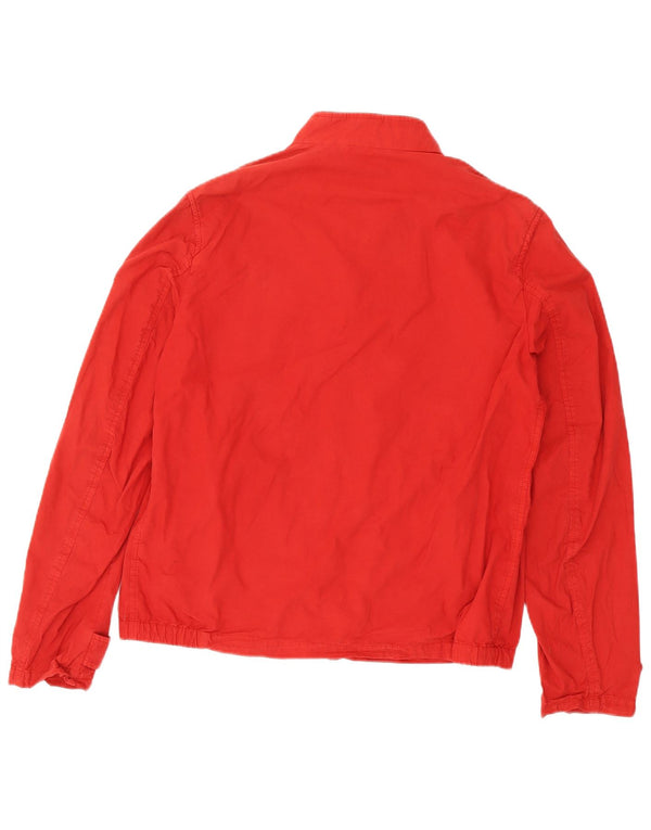Amerigo Vespucci Mens Bomber Jacket UK 40 Large Red Cotton