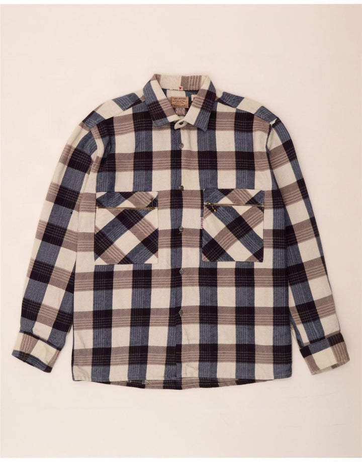 Vintage Mens Flannel Shirt Medium Multicoloured Check