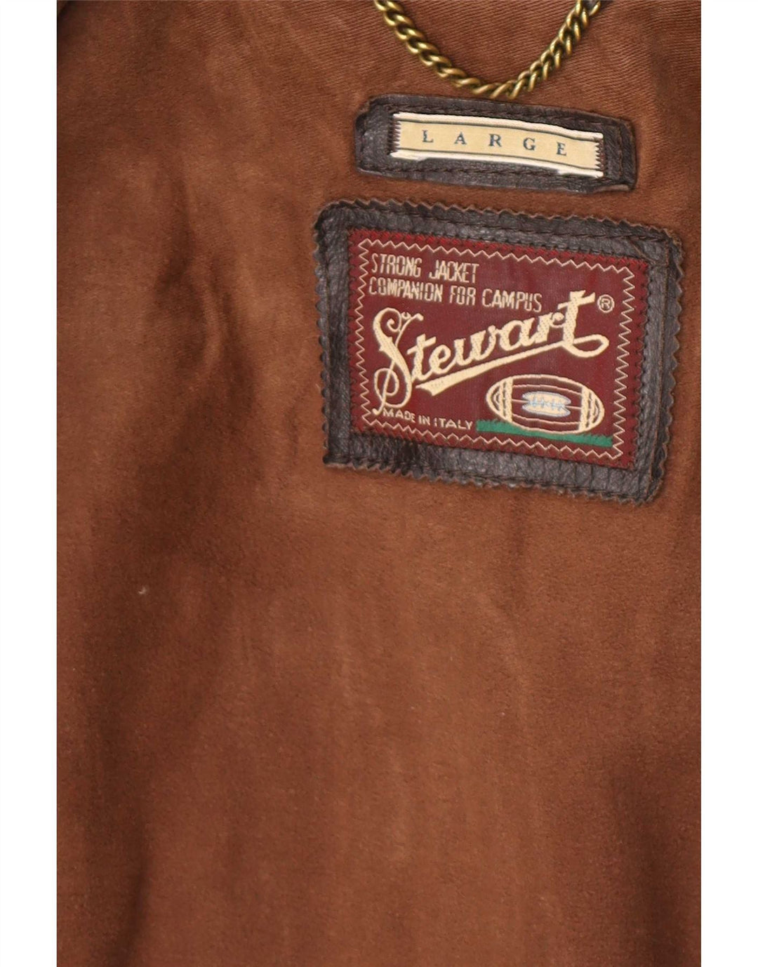 Stewart Mens Leather Jacket UK 40 Large Brown