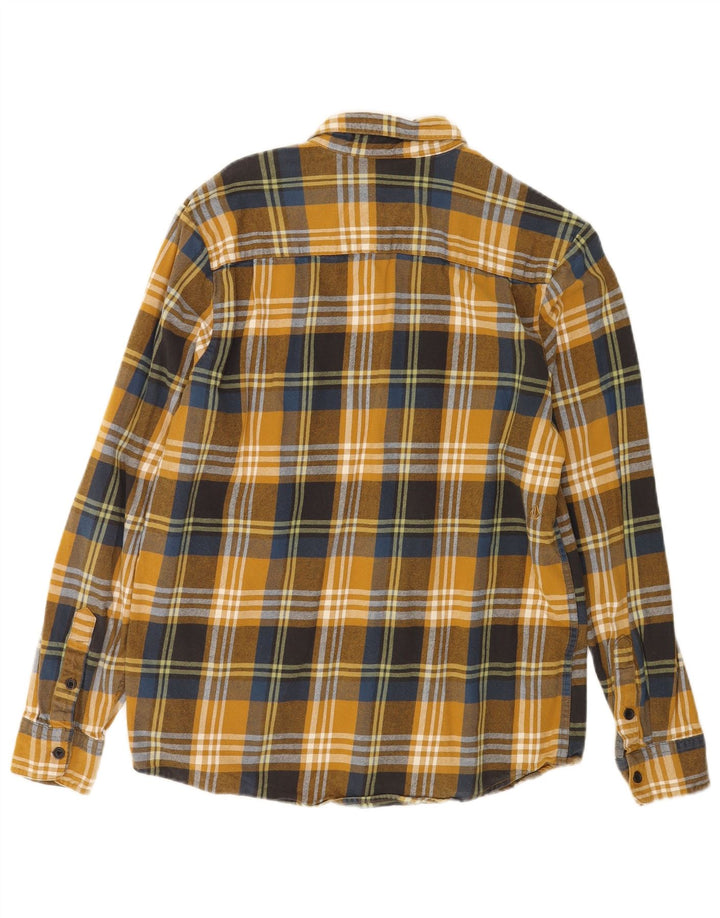 Volcom Mens Modern Fit Flannel Shirt Large Multicoloured Check Cotton