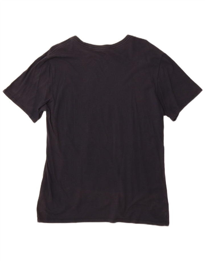 NIKE Mens Graphic T-Shirt Top Large Navy Blue Cotton