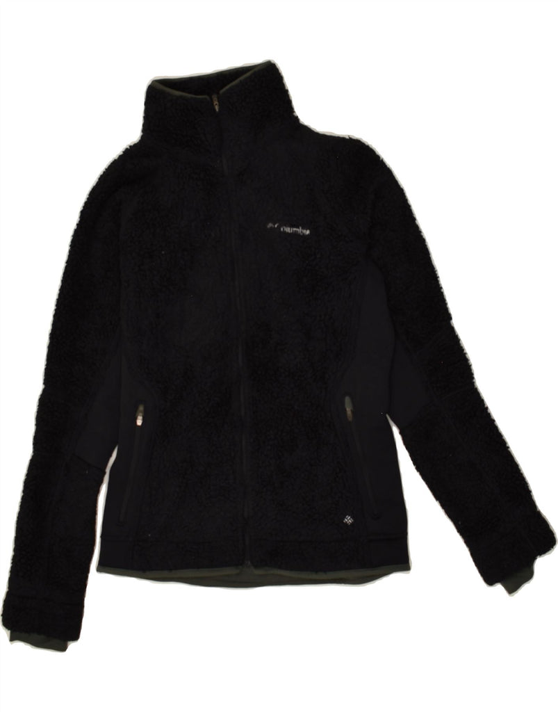 COLUMBIA Womens Fleece Jacket UK 14 Medium Black Polyester | Vintage Columbia | Thrift | Second-Hand Columbia | Used Clothing | Messina Hembry 