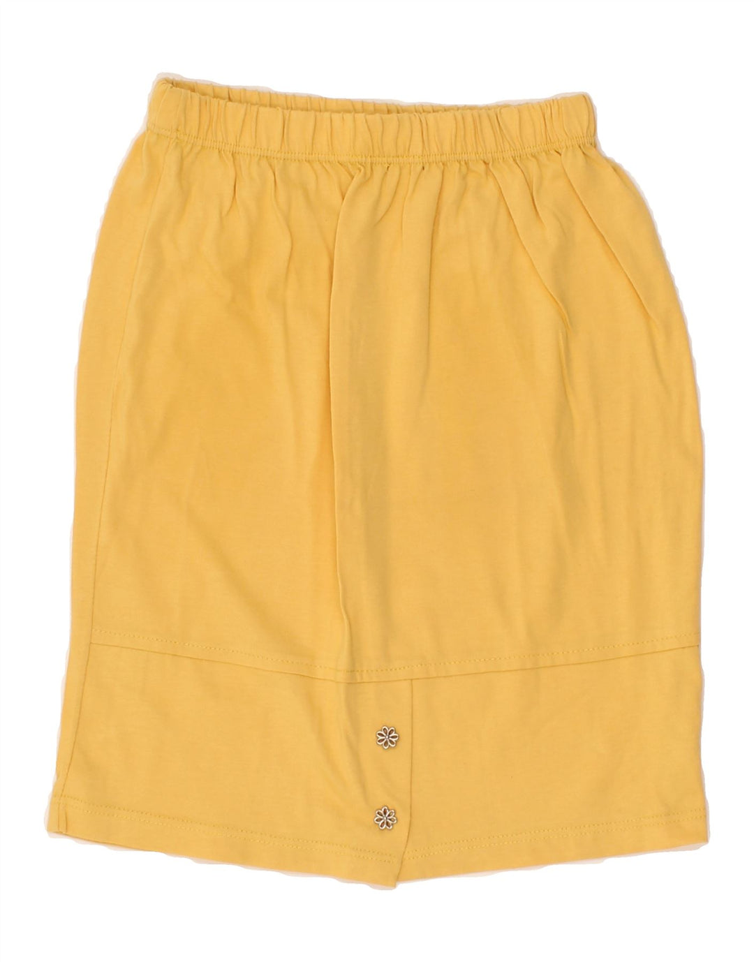 VINTAGE Womens Straight Skirt W22 2XS Yellow Vintage Vintage and Second-Hand Vintage from Messina Hembry 