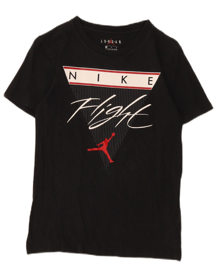 Jordan Boys Graphic T-Shirt Top 10-11 Years Medium Black Cotton