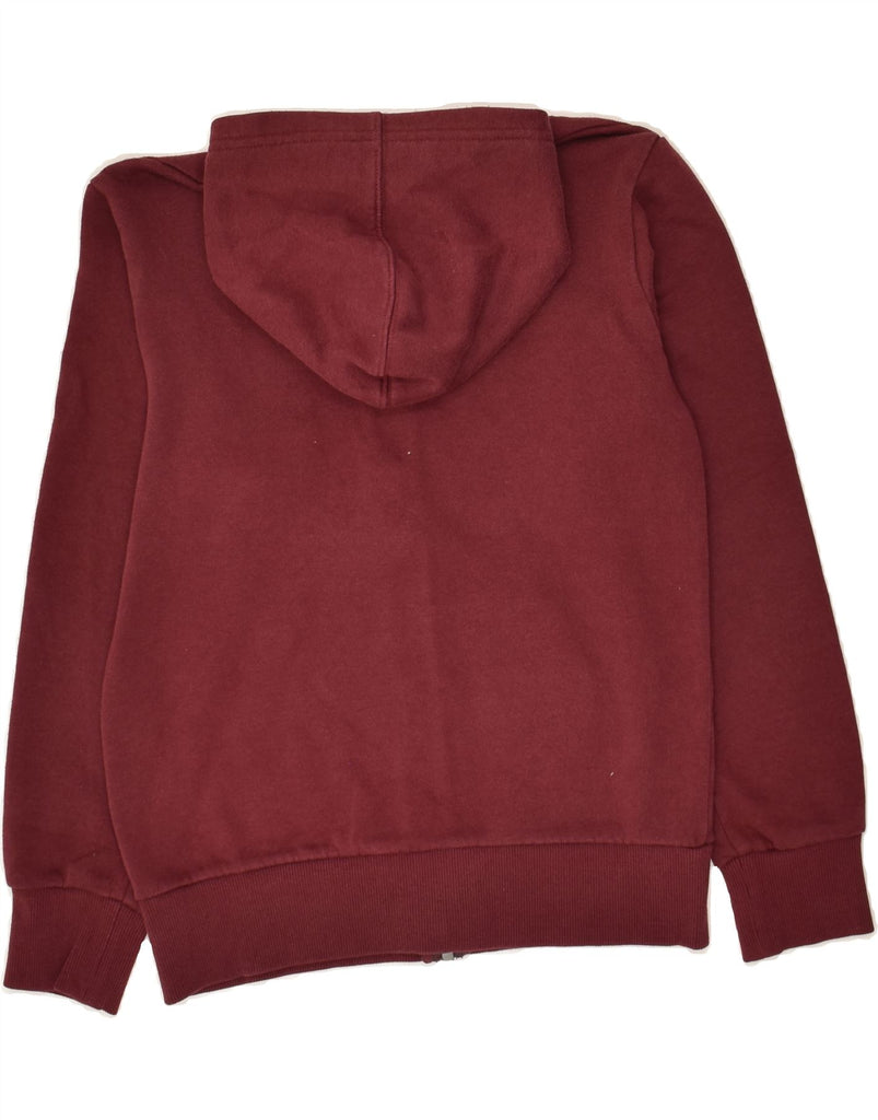 CONVERSE Boys Graphic Zip Hoodie Sweater 10-11 Years Medium Maroon Cotton | Vintage Converse | Thrift | Second-Hand Converse | Used Clothing | Messina Hembry 