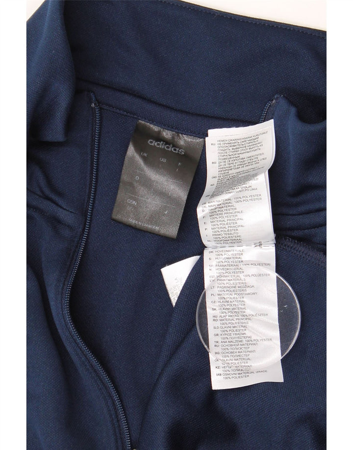 Adidas Mens Climalite Pullover Tracksuit Top Large Navy Blue Polyester