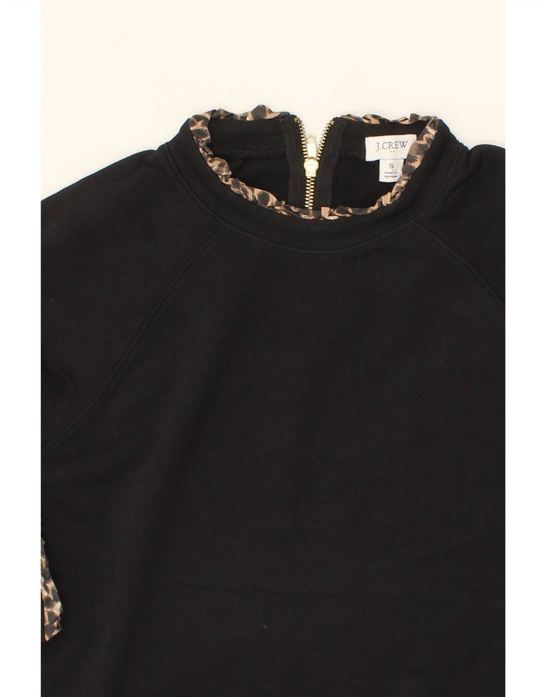 J. CREW Womens Sweatshirt Jumper UK 10 Small Black Cotton Vintage J. Crew and Second-Hand J. Crew from Messina Hembry 