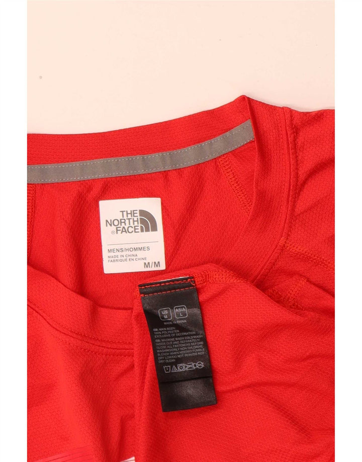 The North Face Mens Hong kong Graphic T-Shirt Top Medium Red Polyester