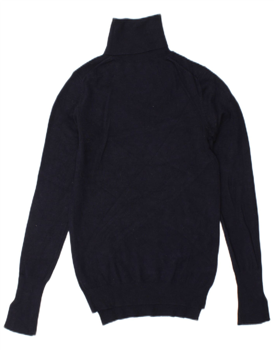 Zara Womens Roll Neck Jumper Sweater UK 10 Small Navy Blue