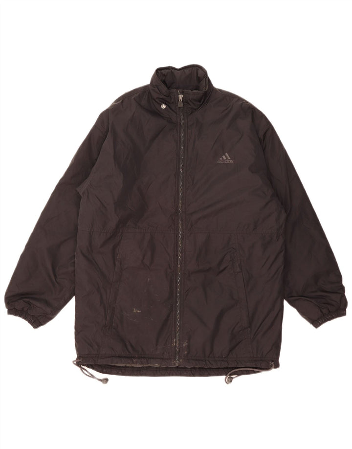 Adidas Boys Graphic Padded Coat 15-16 Years Black Polyamide