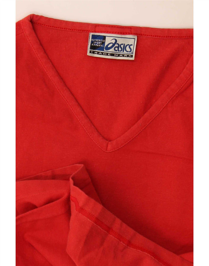 Asics Womens Top Long Sleeve UK 8 Small Red