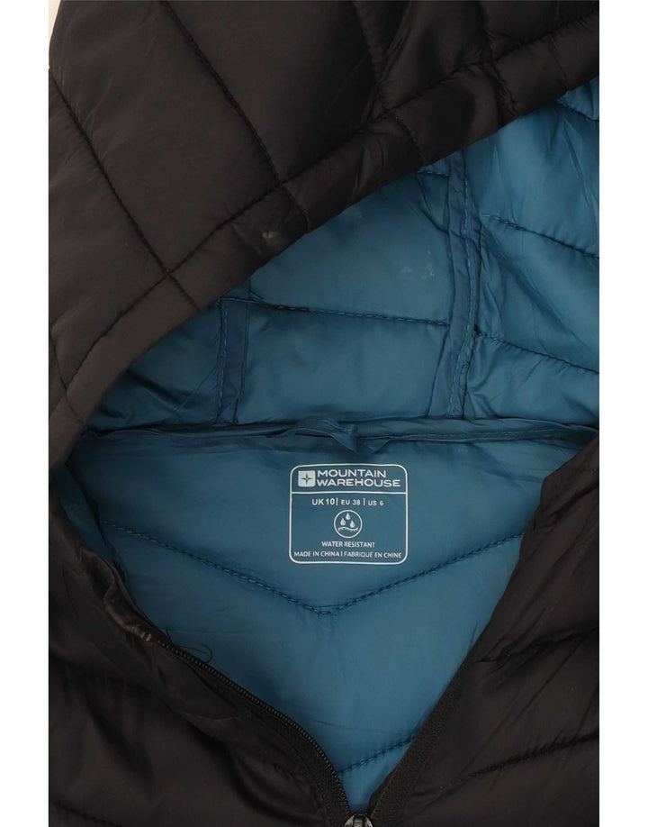 Mountain Warehouse Womens Hooded Padded Jacket UK 10 Small Black