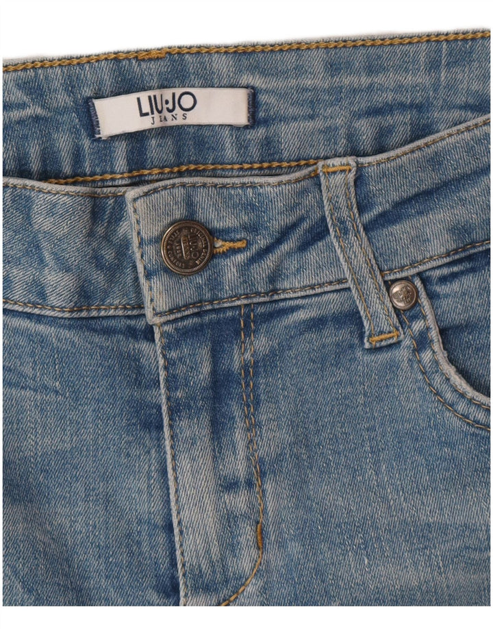 Liu Jo Womens Skinny Jeans W28 L27 Blue Geometric