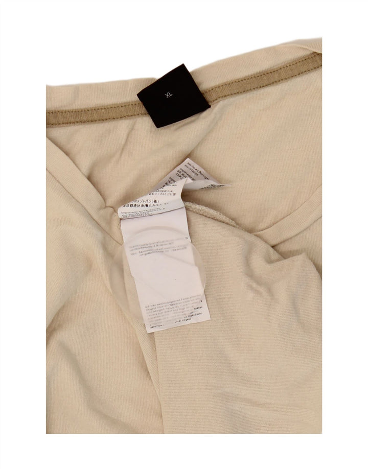 Hugo Boss Mens T-Shirt Top XL Beige Cotton