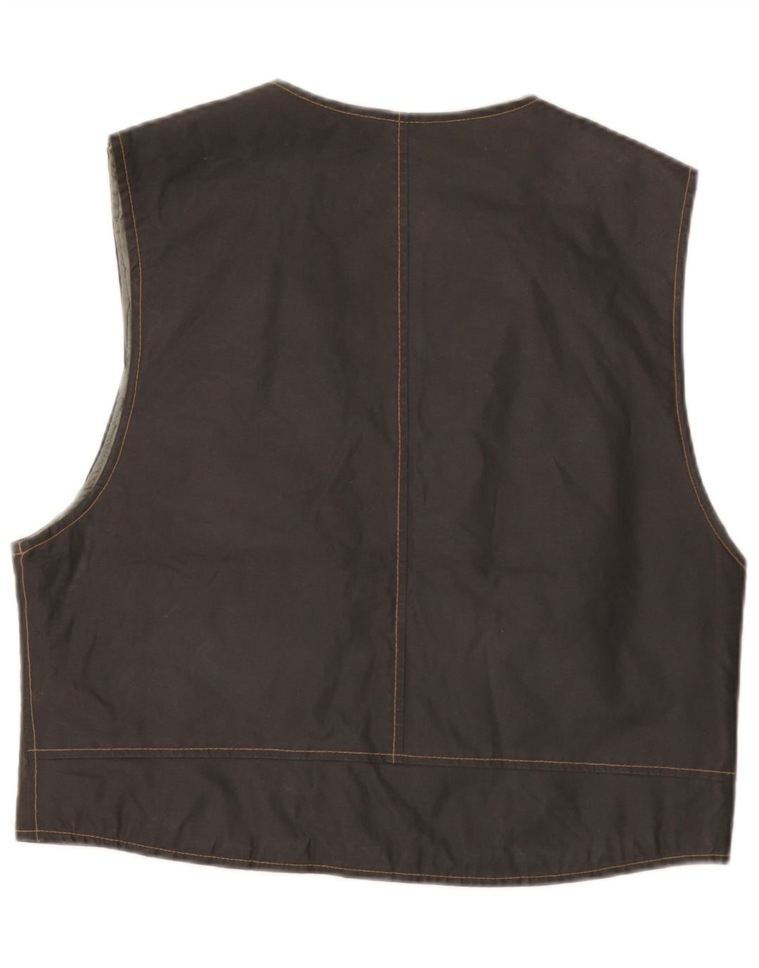 Vintage Mens Gilet Small Black Cotton
