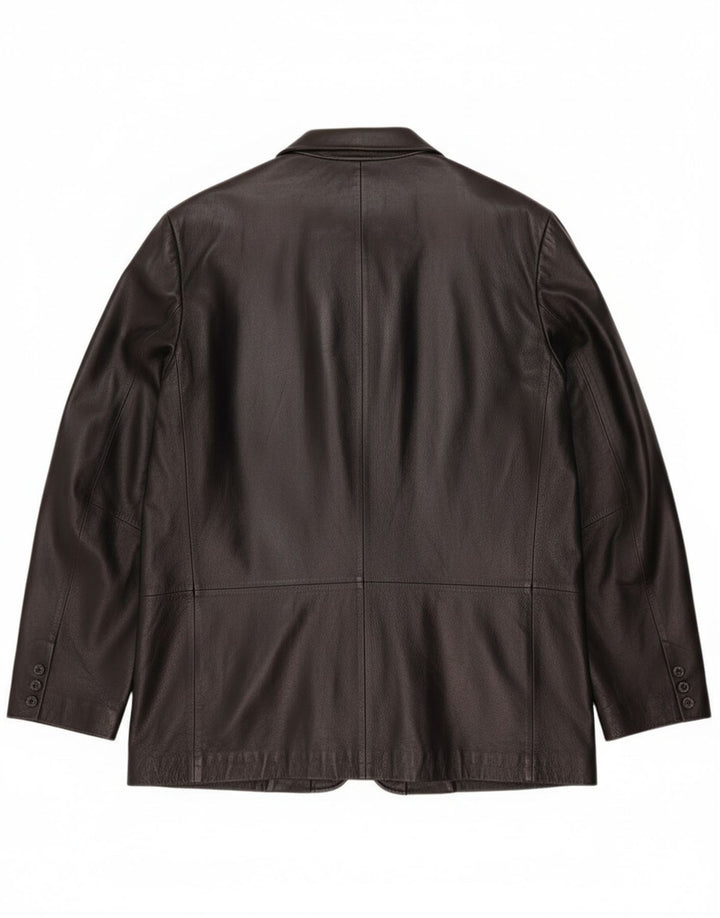 Conbipel Mens Leather Jacket IT 56 2XL Black Leather