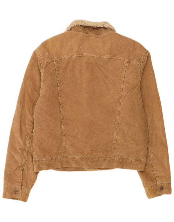 Wrangler Mens Sherpa Corduroy Jacket UK 40 Large Beige Cotton