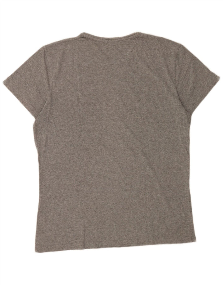 Timberland Mens Graphic T-Shirt Top Medium Grey Flecked Cotton