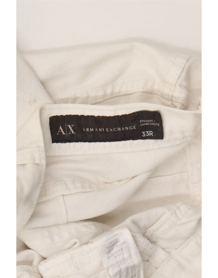 Armani Exchange Mens Slim Jeans W33 L28 White Cotton