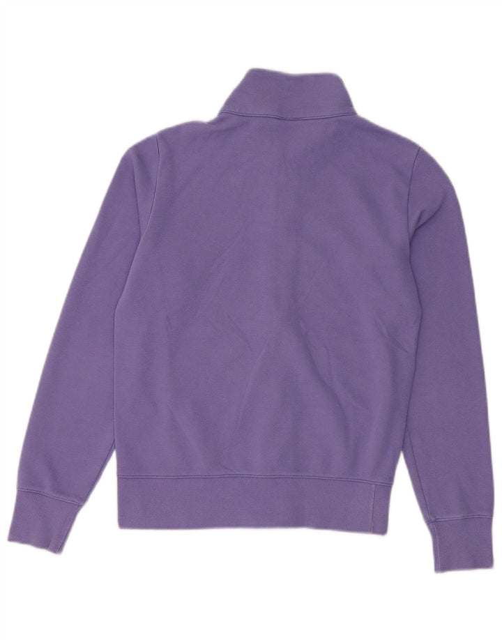Champion Womens Tracksuit Top Jacket UK 10 Small Purple Cotton