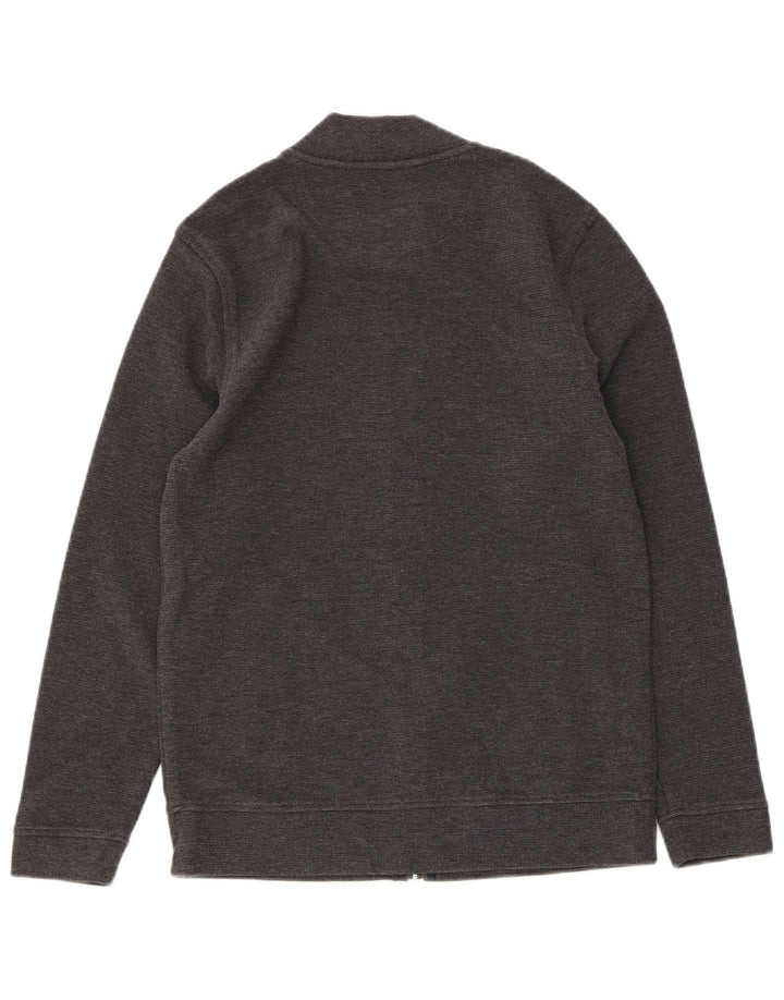 Massimo Dutti Mens Cardigan Sweater Small Grey Cotton