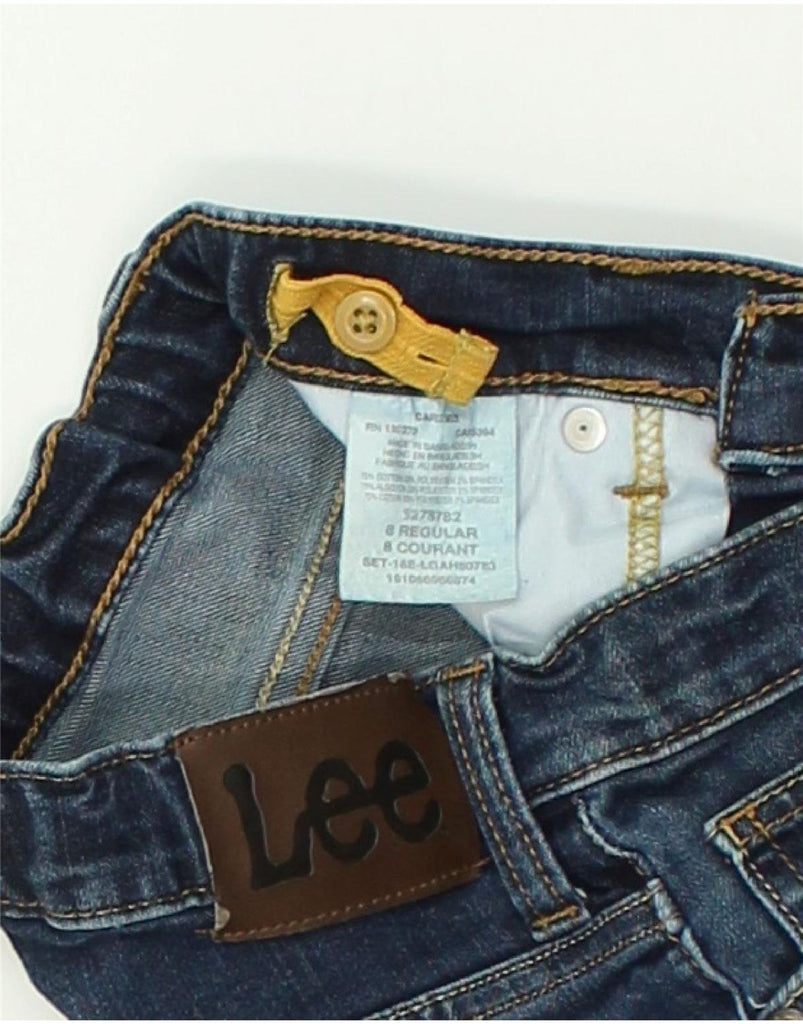 LEE Boys Straight Jeans 7-8 Years W24 L20  Navy Blue Cotton | Vintage Lee | Thrift | Second-Hand Lee | Used Clothing | Messina Hembry 