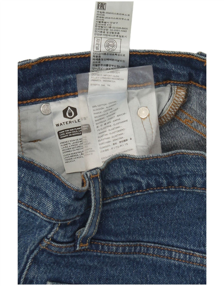 Levi's Womens 501 Straight Jeans W25 L26 Blue Cotton
