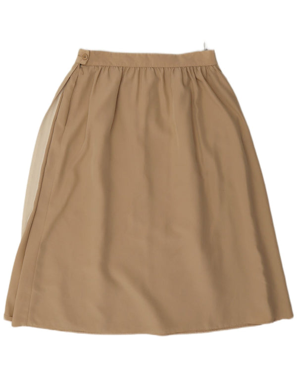 Hucke Womens High Waist A-Line Skirt EU 40 Medium W27 Beige